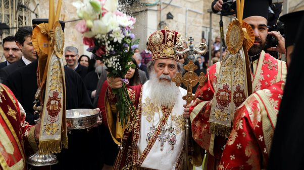 Ιεροσόλυμα: Η τελετή του νιπτήρος παρουσία πλήθους πιστών Ιεροσόλυμα: Η τελετή του νιπτήρος παρουσία πλήθους πιστών