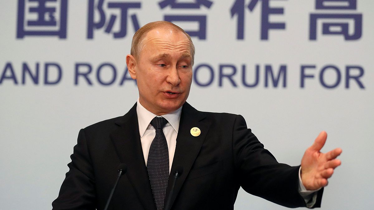 Vladimir Putin speaks in Beijing, China, 27 April 2019