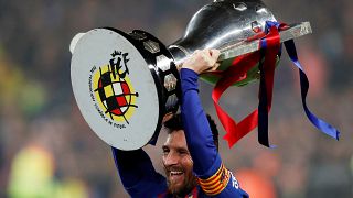 Messi y el F.C. Barcelona ganan la liga española