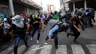Una manifestación en Honduras se transforma en batalla campal