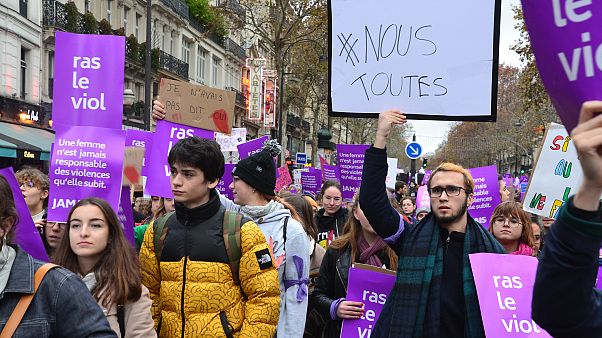 November 2018 demonstration against sexual violence in France. November 2018 demonstration against sexual violence in France.