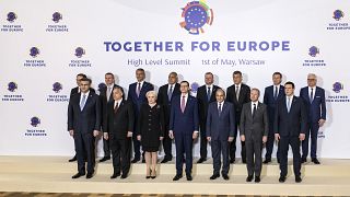 Leaders of the 13 countries which joined the EU since 2004 on May 1, 2019