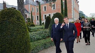 Macron and Mattarella in Amboise France, May 2, 2019