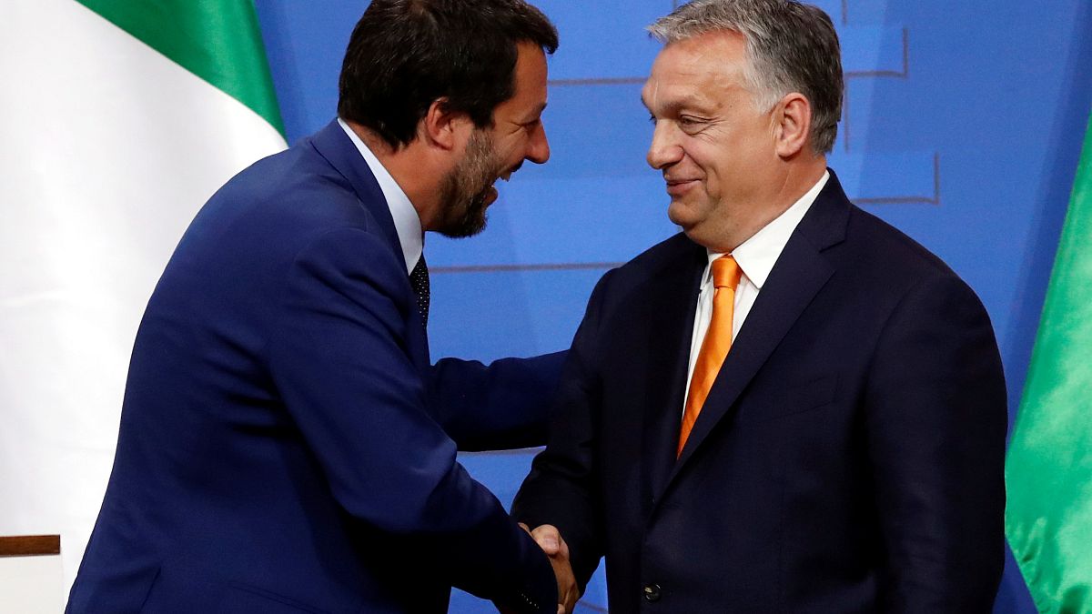 Italian Deputy PM Salvini and Hungarian PM Orban in Budapest,  May 2, 2019