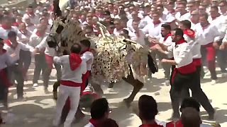 شاهد: أغرب مهرجانات الخيول يقوم على أسطورة تعود لفترة الغزو الإسلامي للأندلس