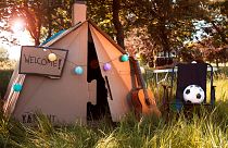 100% recyclable cardboard tents are pitching up at festivals