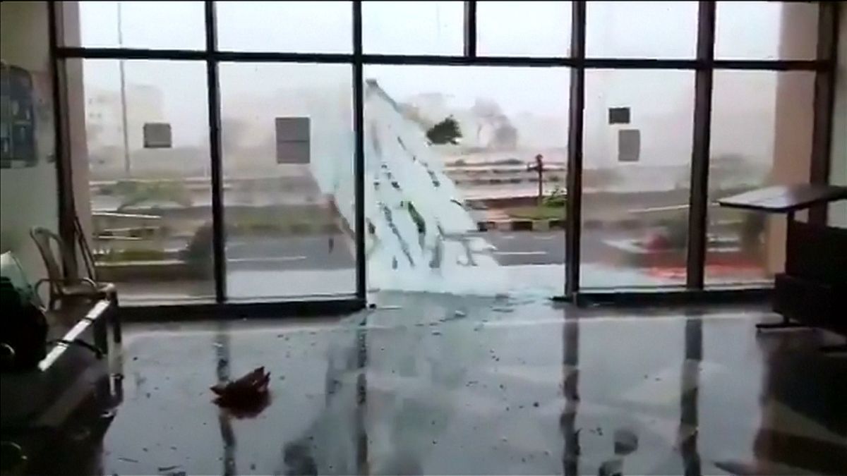 Doors and windows smash as Cyclone Fani lashes India
