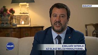 Matteo Salvini speaks to M1 television