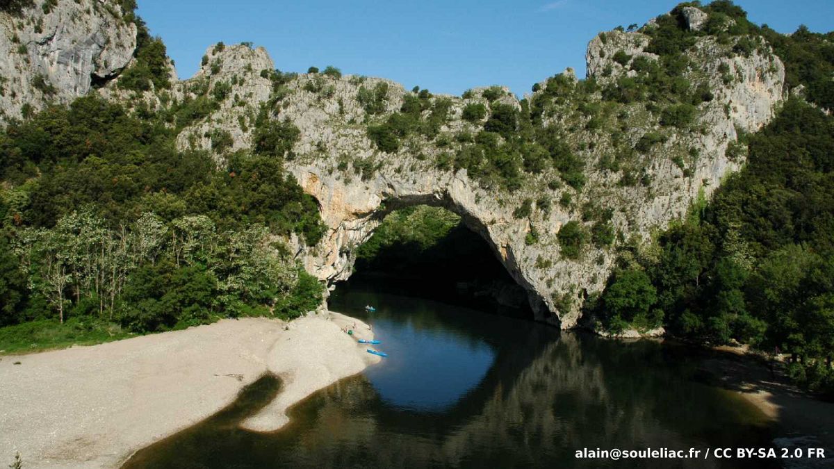 Le pont d'Arc sur la rivière Ardèche
