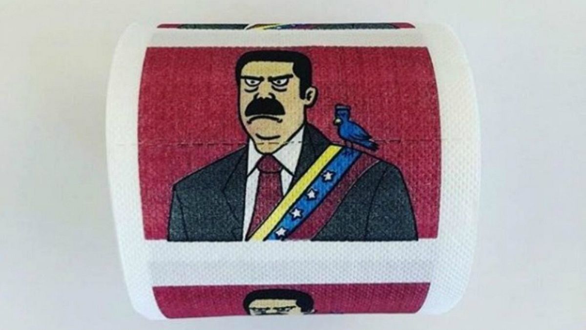 فروش دستمال توالت منقش به تصویر نیکلاس مادورو بر روی اینترنت