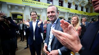 Manfred Weber com o chanceler austríaco Sebastian Kurz