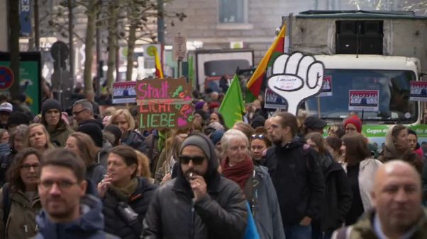 A magas lakásbérleti díjak ellen tüntettek A magas lakásbérleti díjak ellen tüntettek