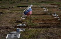 علم فنزويلا في إحدى المقابر في كراكاس