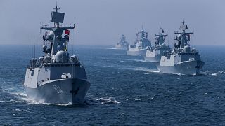 Китайские корабли накануне учений