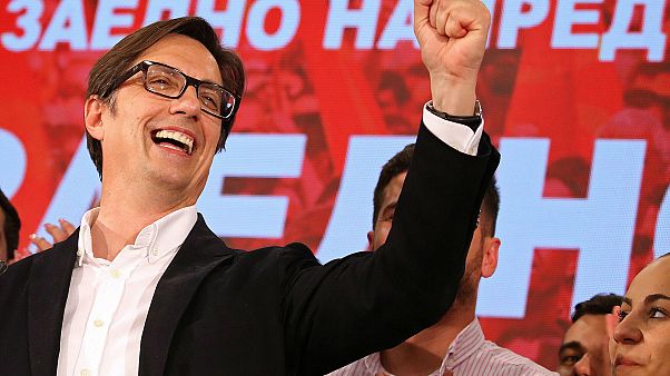 Pendarovski celebrates in Skopje after preliminary results Pendarovski celebrates in Skopje after preliminary results