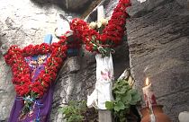 Meksikalı köylüler, geleneksel törenleri için 'Uykudaki Kadın' yanardağında