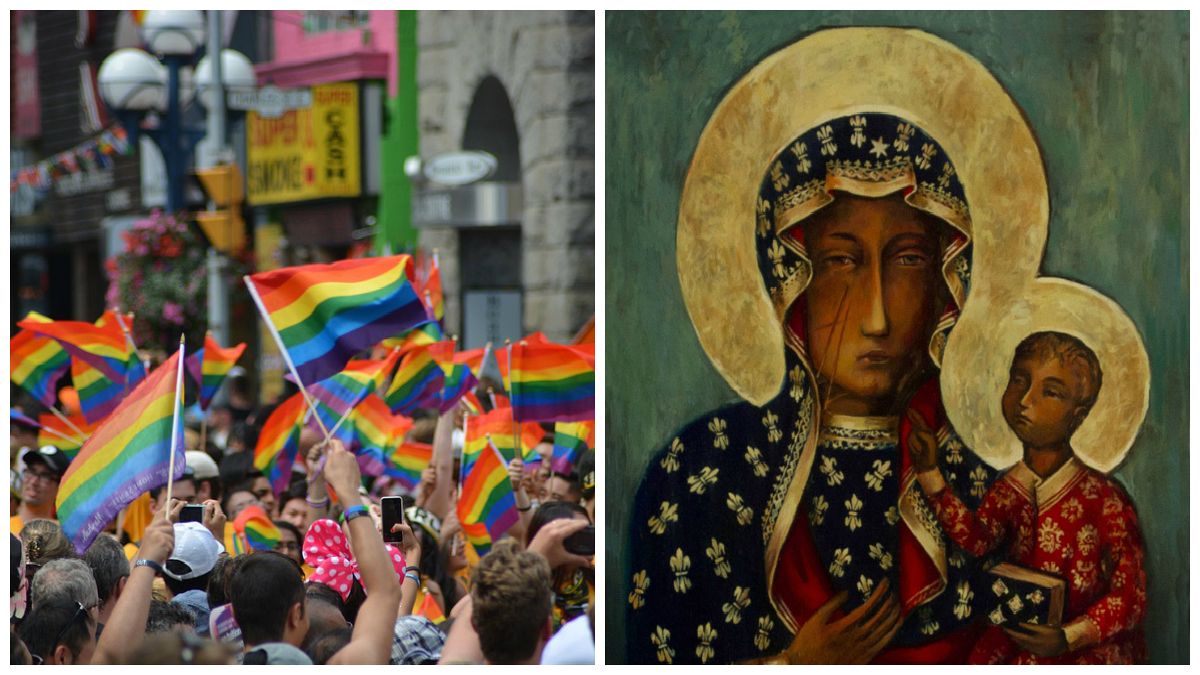 زن لهستانی به اتهام تلفیق تصویر «مریم مقدس» با پرچم همجنسگرایان بازداشت شد