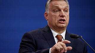 Hungary's Prime Minister Viktor Orban speaks during a joint news conference
