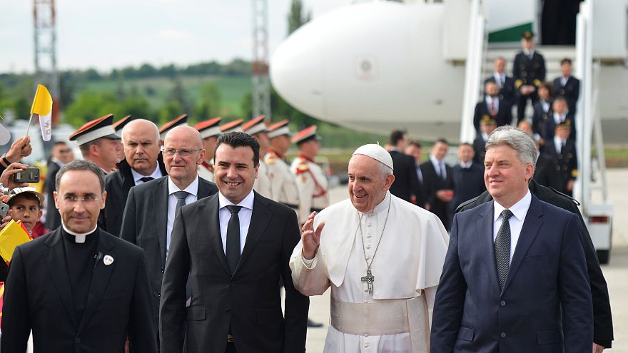 Image result for papa francisco in skopje