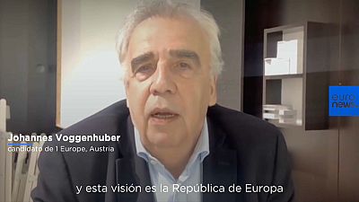 Voggenhuber durante su entrevista con euronews