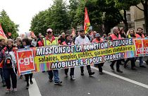 Francia: Los funcionarios protestan contra la reforma de Macron