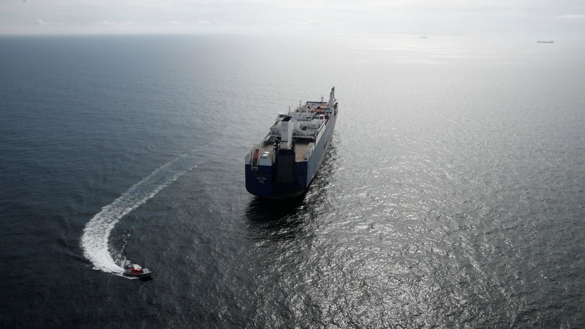 کشتی عربستان بدون بارگیری محموله سلاح از ساحل فرانسه دور شد