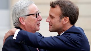 President Emmanuel Macron meets President Jean-Claude Juncker