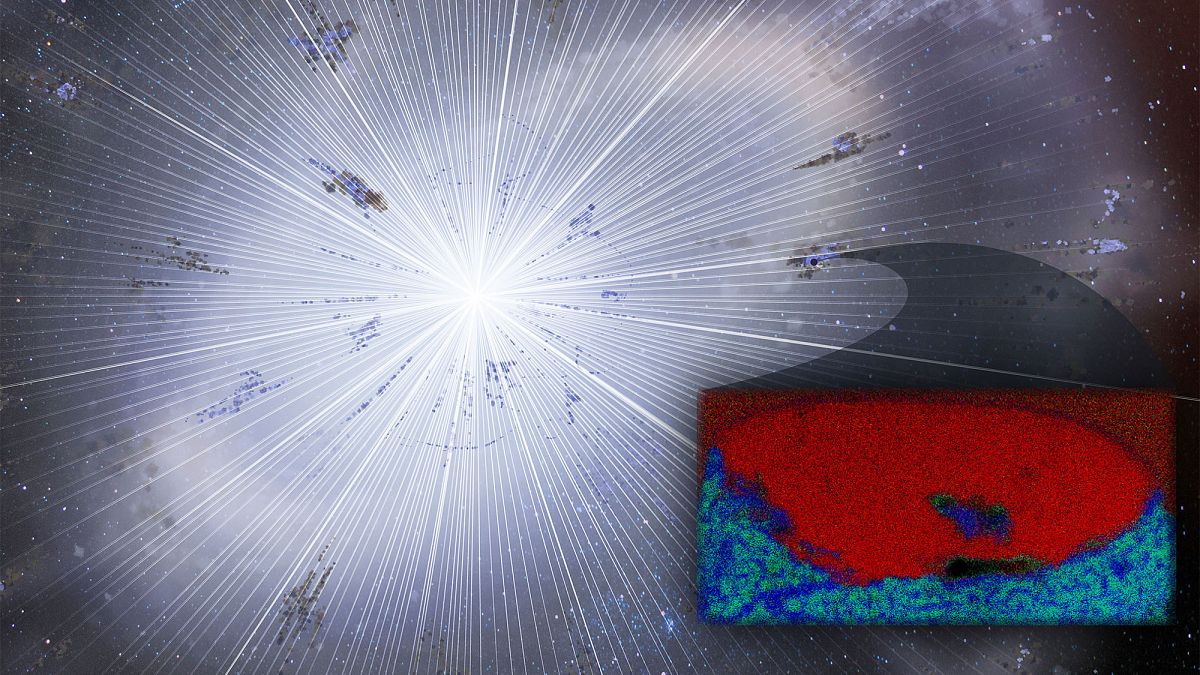 Ilustración de la explosión de una estrella