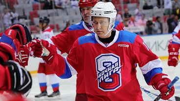 Russia's Putin scores eight goals in all-star hockey game