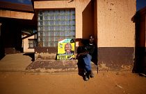 ANC supporter awaits results in Diepkloof township in Johannesburg,
