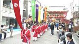 Japanese enjoy Kanda Matsuri festival in Tokyo