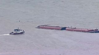 Barge collision spills gasoline in Houston Channel