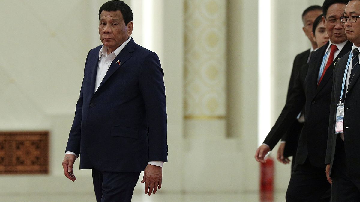 Le président Rodrigo Duterte lors d'un sommet franco-chinois en avril. 