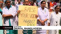 Manifestation après le meurtre d'une infirmière au Bangladesh 