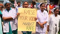 Nurses protest against rape in Bangladesh