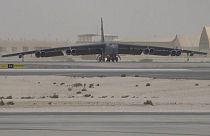 ویدیویی از استقرار بمب‌افکن‌های بی‌-۵۲ در قطر 