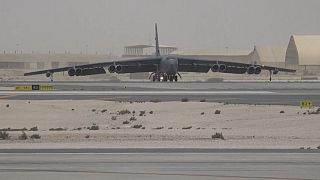 ویدیویی از استقرار بمب‌افکن‌های بی‌-۵۲ در قطر 