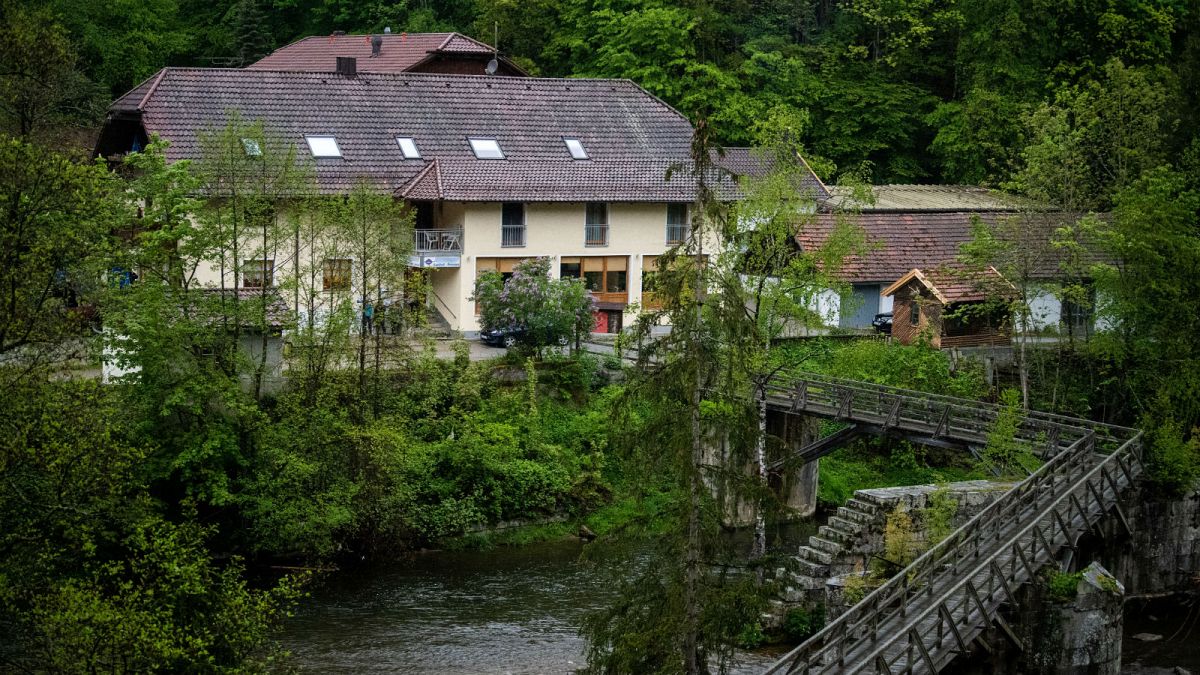 The hotel in Germany where three of the bodies were found.
