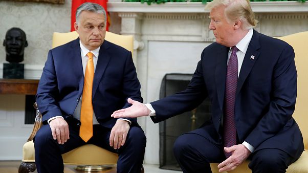 Donald Trump et Viktor Orbán s'affichent ensemble à la Maison-Blanche Donald Trump et Viktor Orbán s'affichent ensemble à la Maison-Blanche