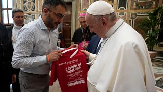 البابا فرانسيس يلتقي بأعضاء المركز الرياضي الإيطالي في الفاتيكان