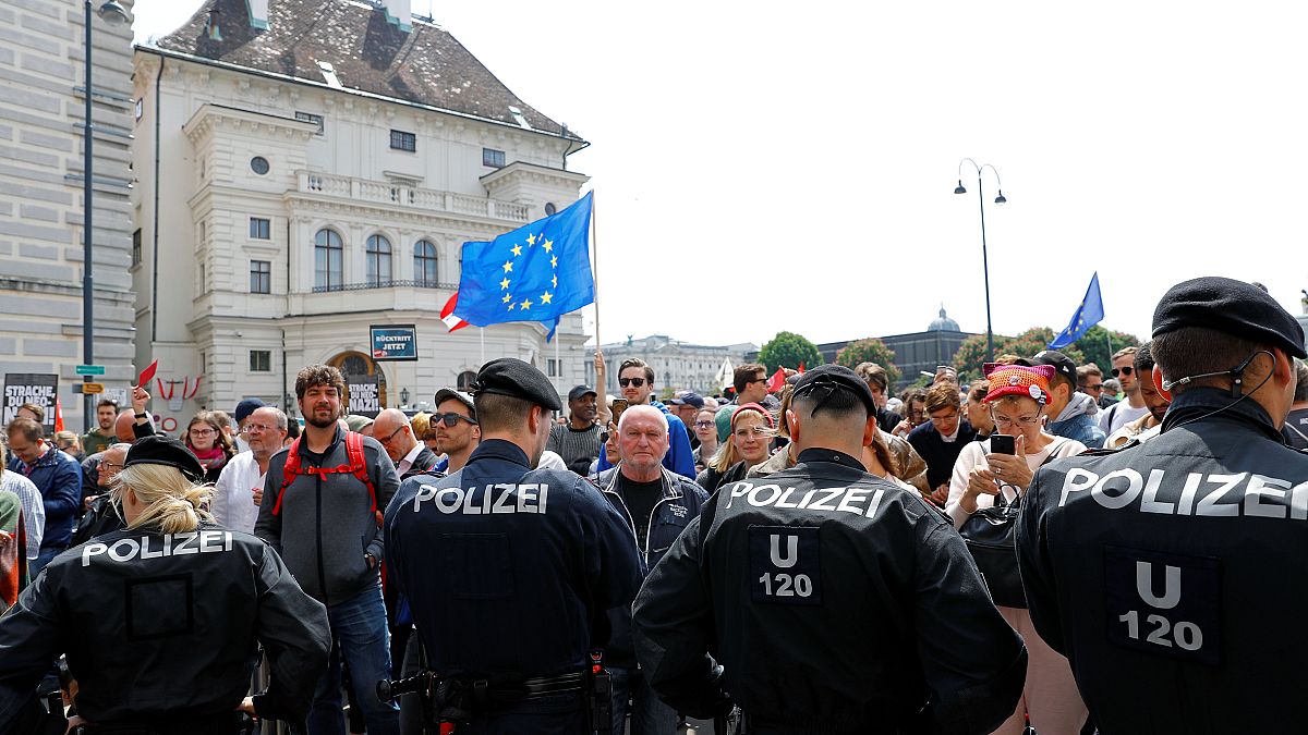 Demonstranten fordern Neuwahlen nach Strache-Affäre