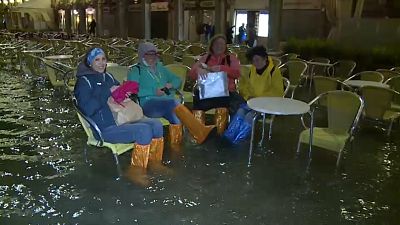 Springflut und Unwetter in Norditalien sorgen für Hochwasser in Venedig