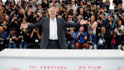 Alain Delon at a photocall in Cannes, France on May 19, 2019.