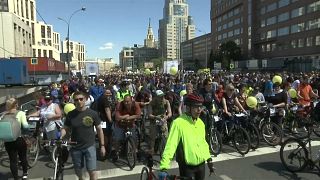 ویدئو؛ بیش از۴۰ هزار نفر در جشنوراه دوچرخه‌سواری مسکو