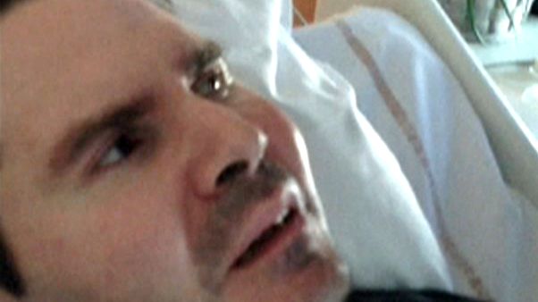 Imagem de Vincent Lambert na cama do hospital onde está há uma década Imagem de Vincent Lambert na cama do hospital onde está há uma década