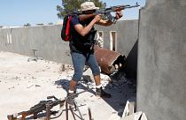 A fighter loyal to Libya's GNA on the outskirts of Tripoli on May 16, 2019.