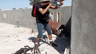 A fighter loyal to Libya's GNA on the outskirts of Tripoli on May 16, 2019.
