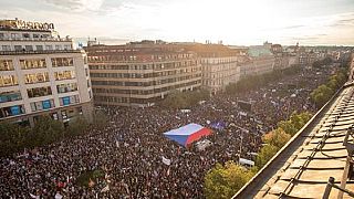 Checos em protesto contra governo