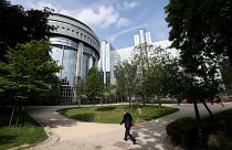 General view of the European Parliament in Brussels, Belgium