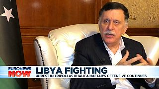 Screenshot - Libyan Prime Minister Fayez al-Serraj speaks to Euronews